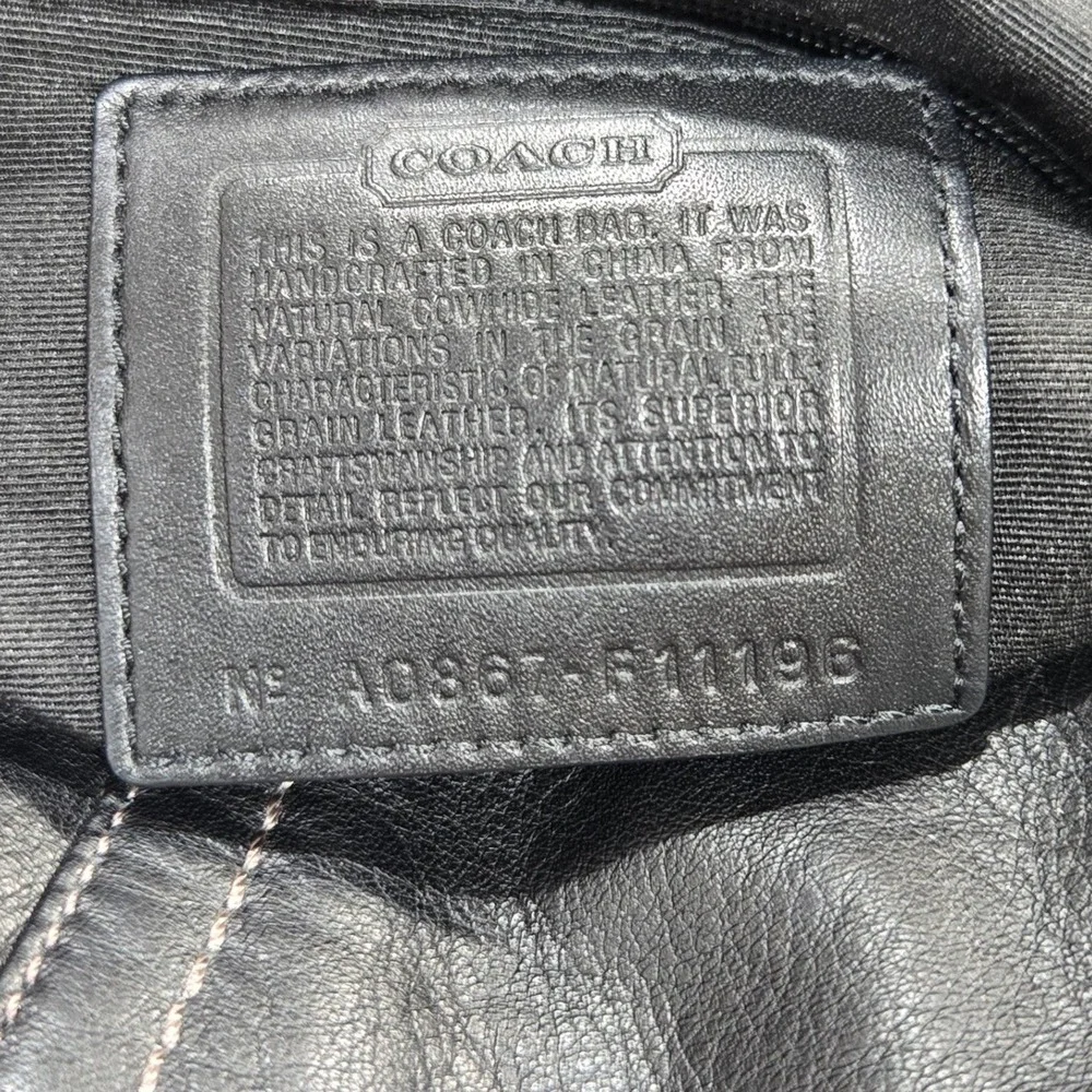 Coach Soho Buckle Flap Shoulder Bag Black Leather Women Small Handbag F11196